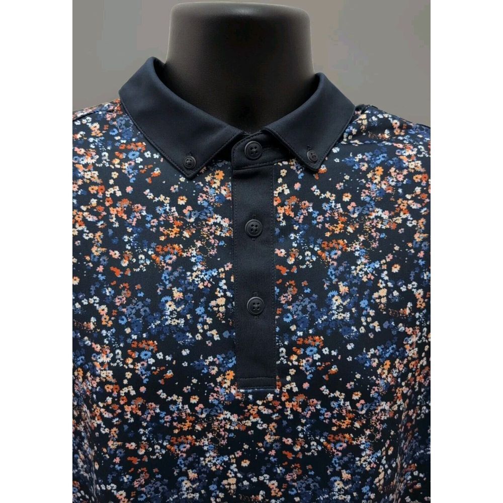 Walter Hagen Navy Floral Polo Shirt